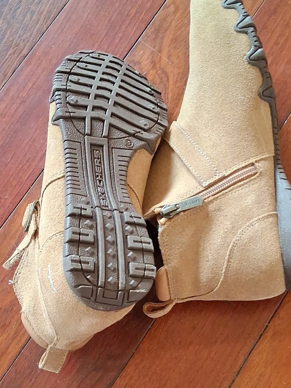 Woman New Tan Suede Ankle Boots - Size 10 Stylish Everyday Shoe